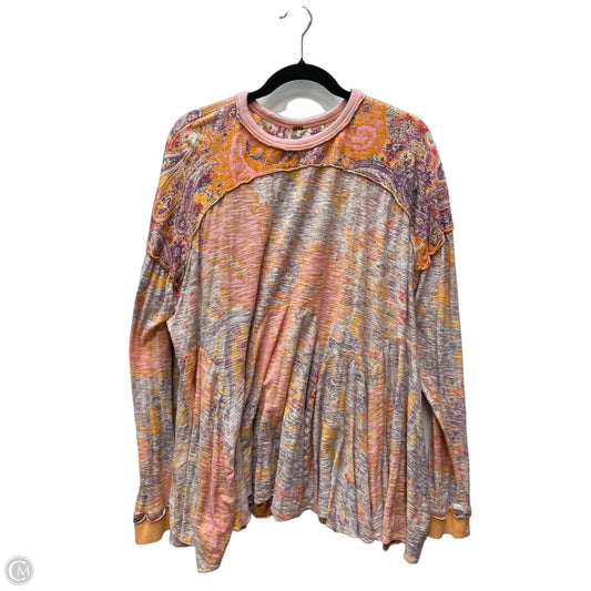 Top Long Sleeve By Free People In Multi-colored, Size: M