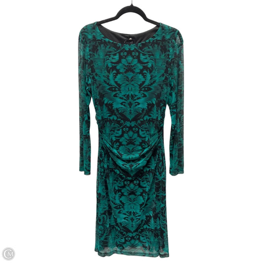 Dress Party Midi By Connected Apparel In Black & Green, Size: M