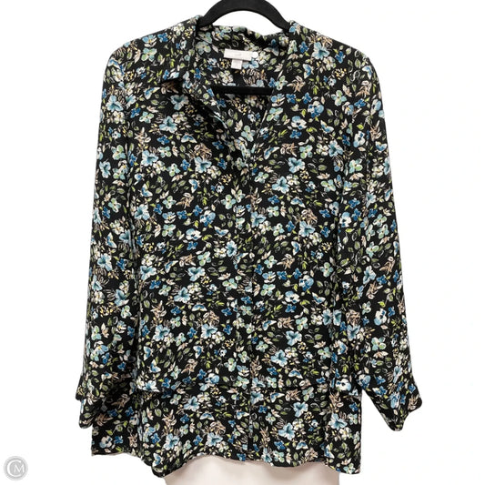 Top Long Sleeve By J. Jill In Floral Print, Size: Sp