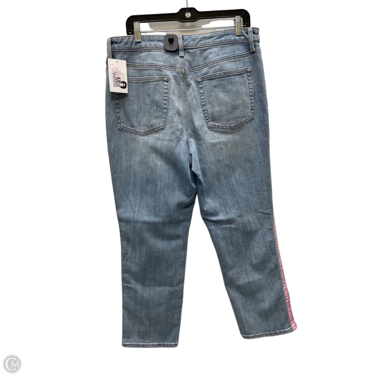 Jeans Straight By Talbots In Blue Denim, Size: 12