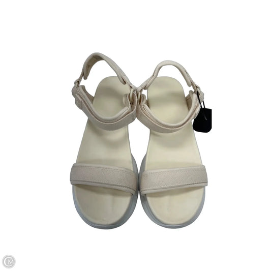 Sandals Sport By Clothes Mentor In Cream & White, Size: 9