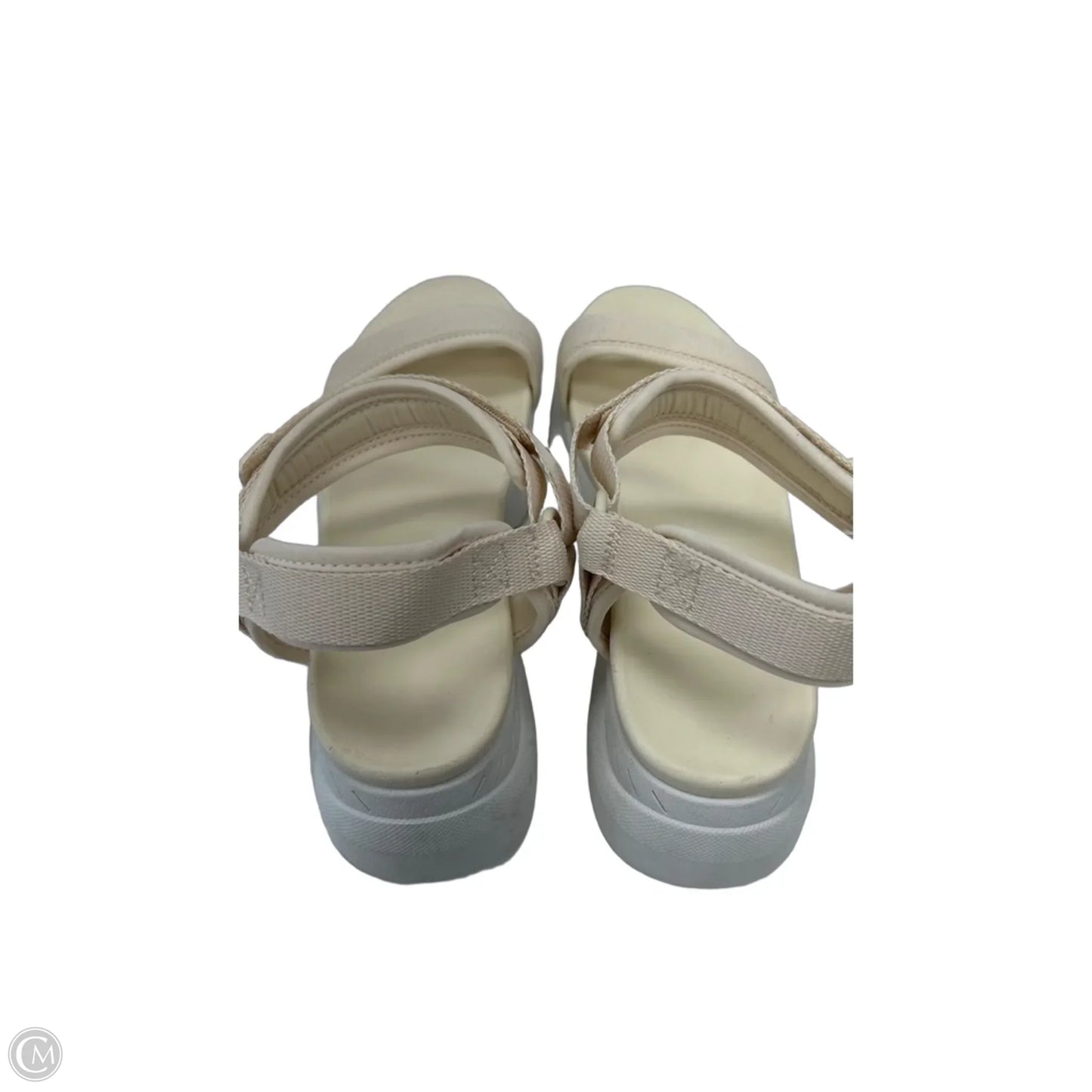 Sandals Sport By Clothes Mentor In Cream & White, Size: 9