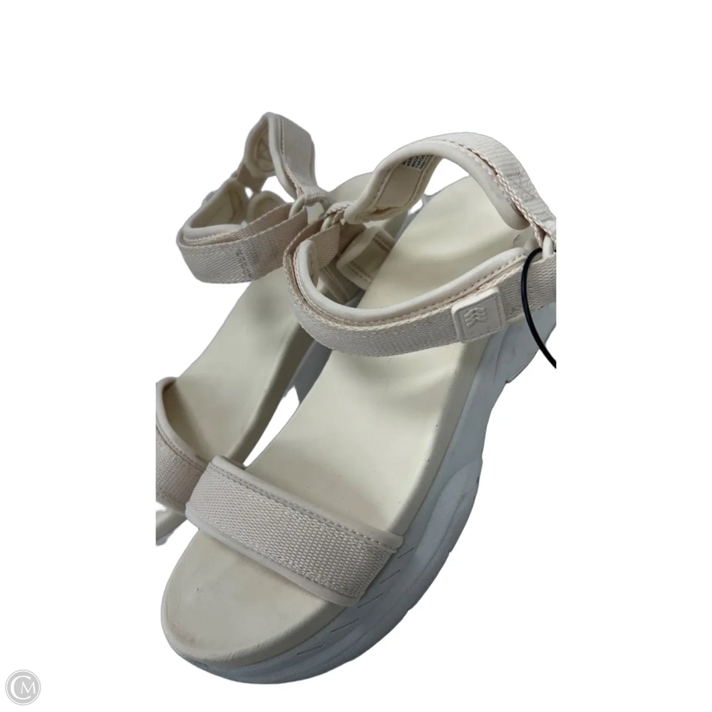 Sandals Sport By Clothes Mentor In Cream & White, Size: 9