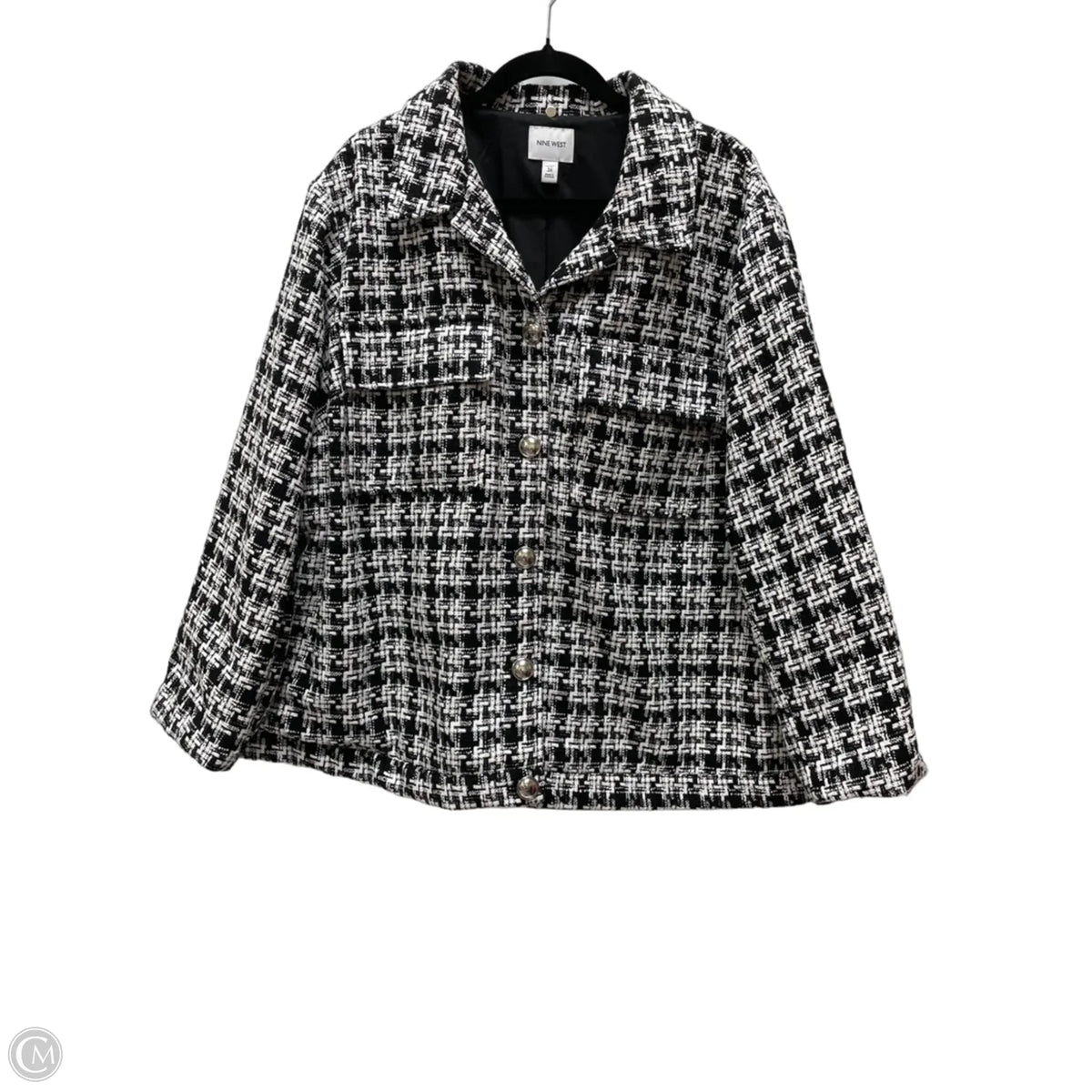 Blazer By Nine West In Black & White, Size: 3x