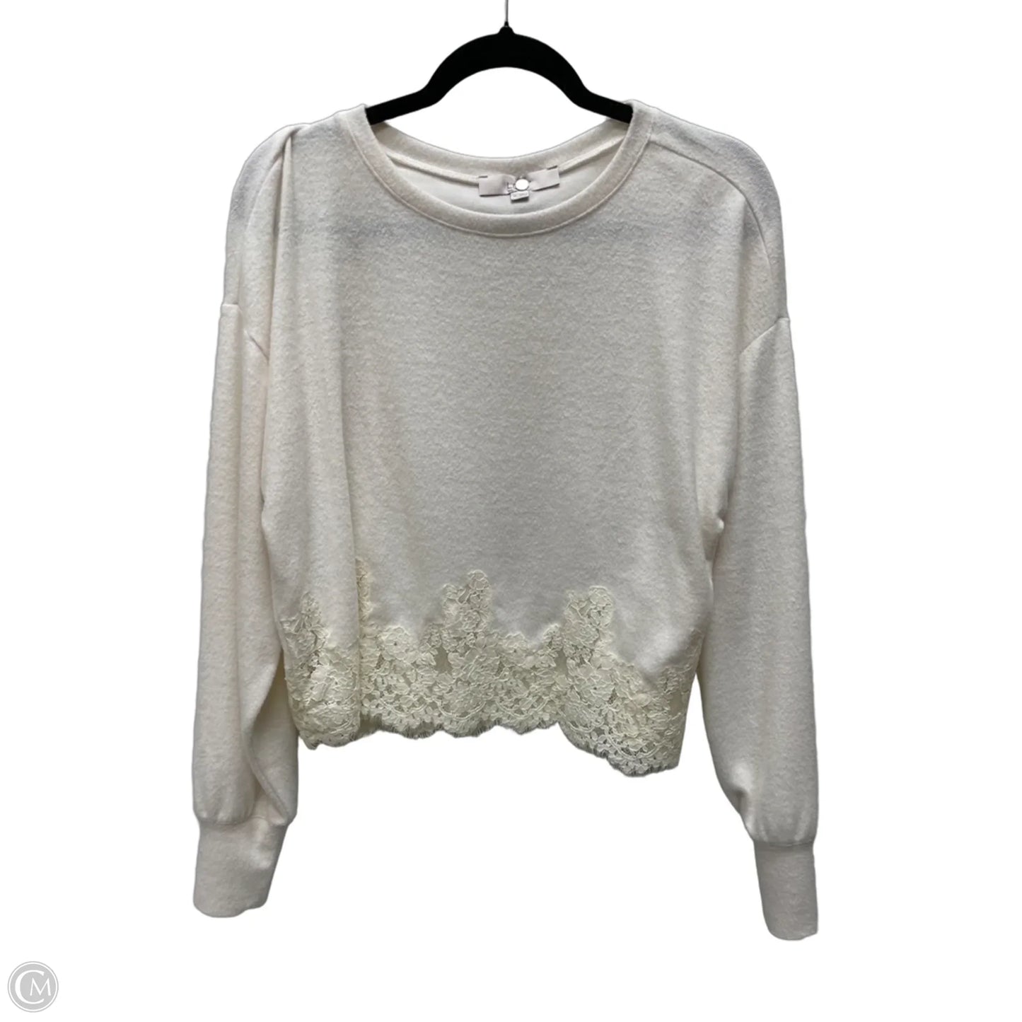Sweater By Loft In Cream, Size: M