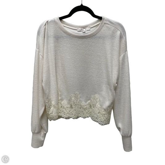 Sweater By Loft In Cream, Size: M