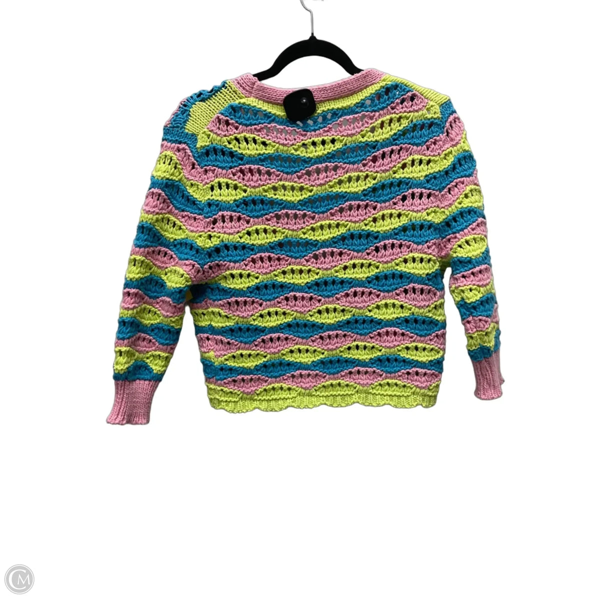 Sweater Cardigan By Zara In Striped Pattern, Size: S