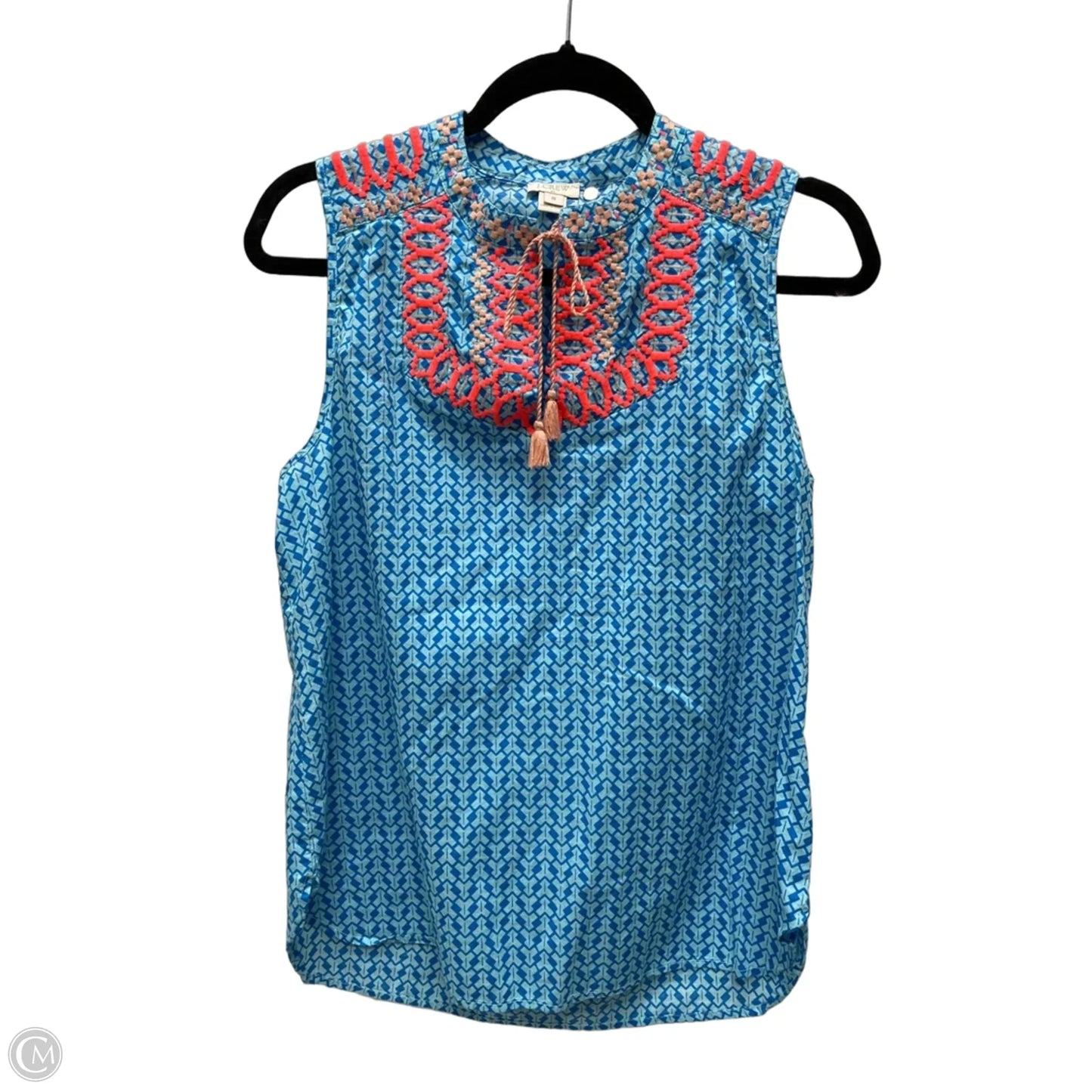 Top Sleeveless By J. Crew In Geometric Pattern, Size: M