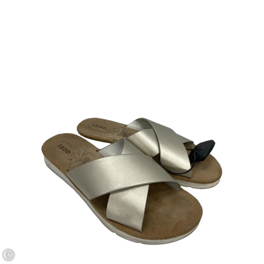 Sandals Flats By Izod In Gold, Size: 7