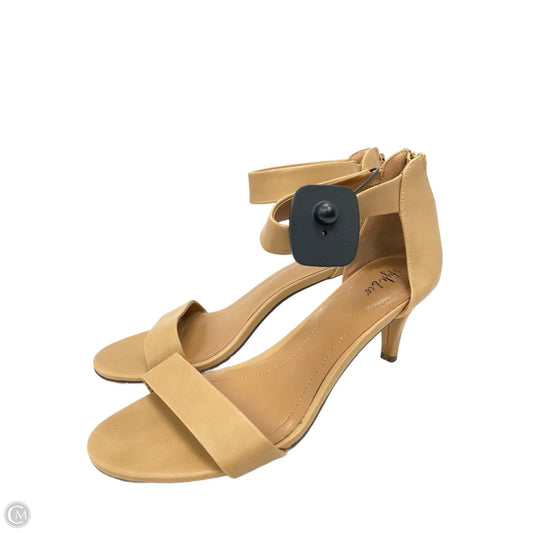 Sandals Heels Kitten By Style And Company In Tan, Size: 9