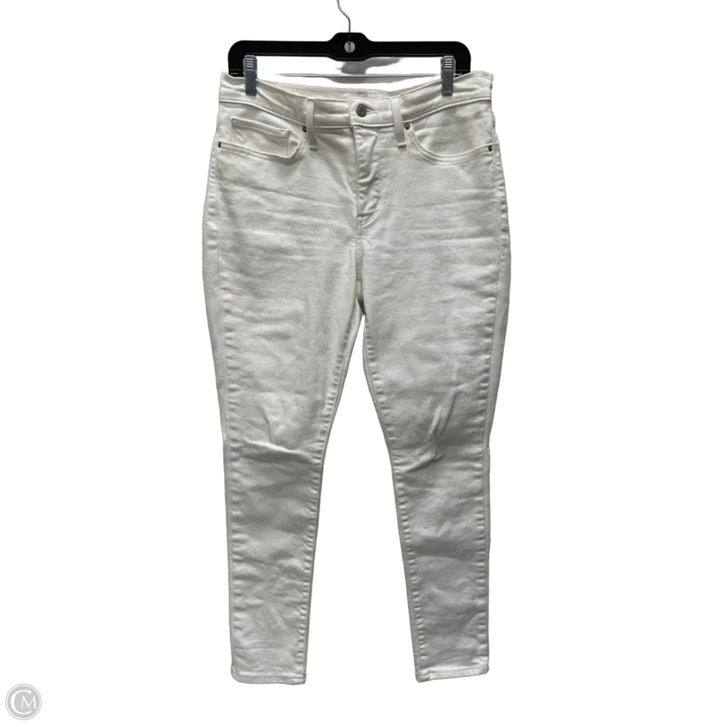 Jeans Skinny By Levis In White Denim, Size: 12