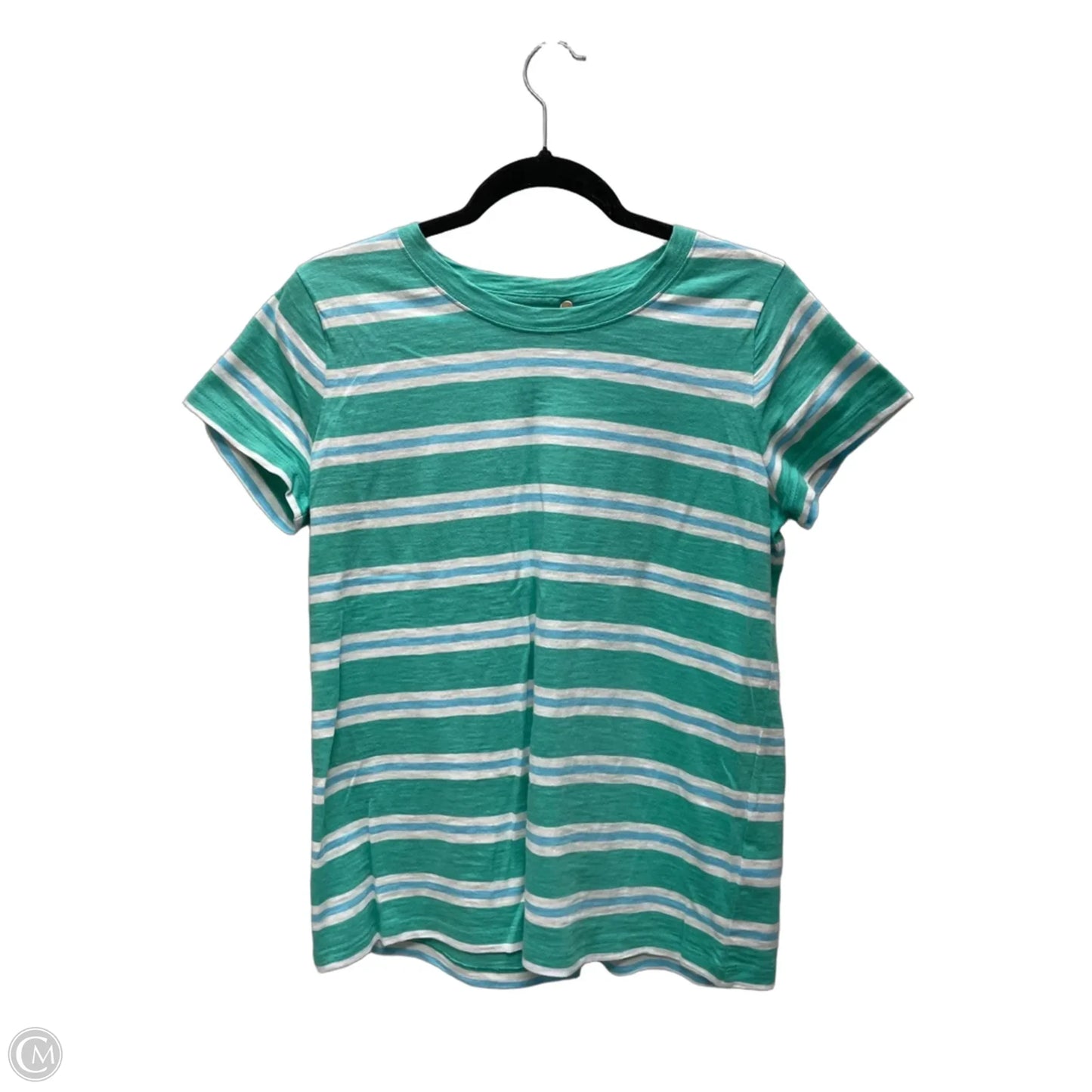 Top Short Sleeve Basic By J. Crew In Striped Pattern, Size: M