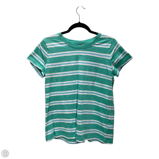 Top Short Sleeve Basic By J. Crew In Striped Pattern, Size: M