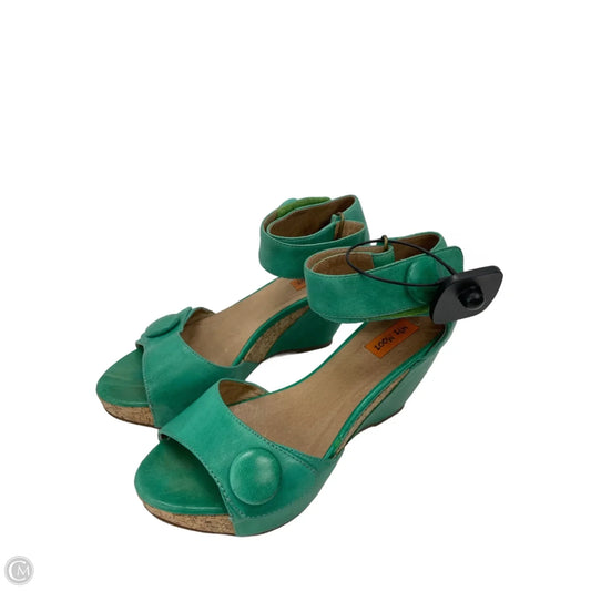 Sandals Heels Wedge By Miz Mooz In Green, Size: 7