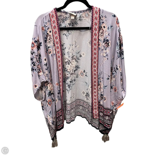 Cardigan By Knox Rose In Floral Print, Size: Xl