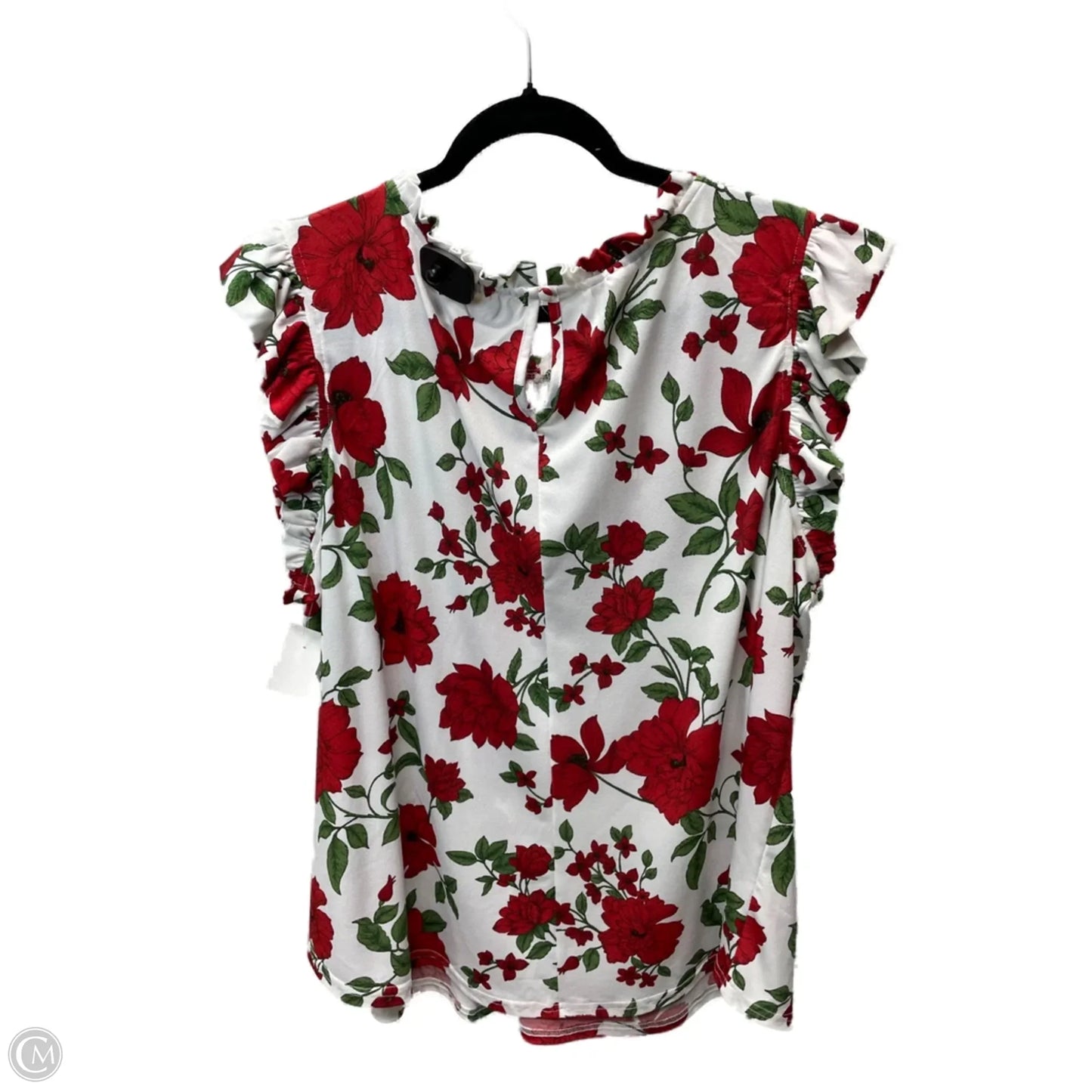 Top Short Sleeve By Clothes Mentor In Floral Print, Size: 3x