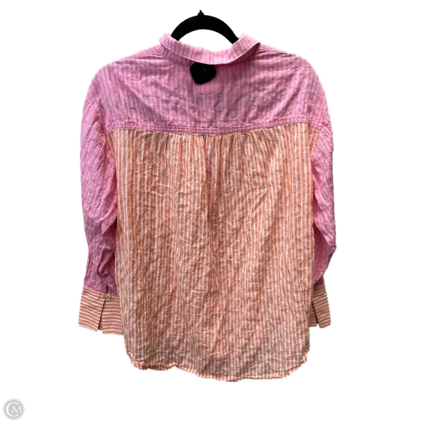 Top Long Sleeve By Maeve In Striped Pattern, Size: M