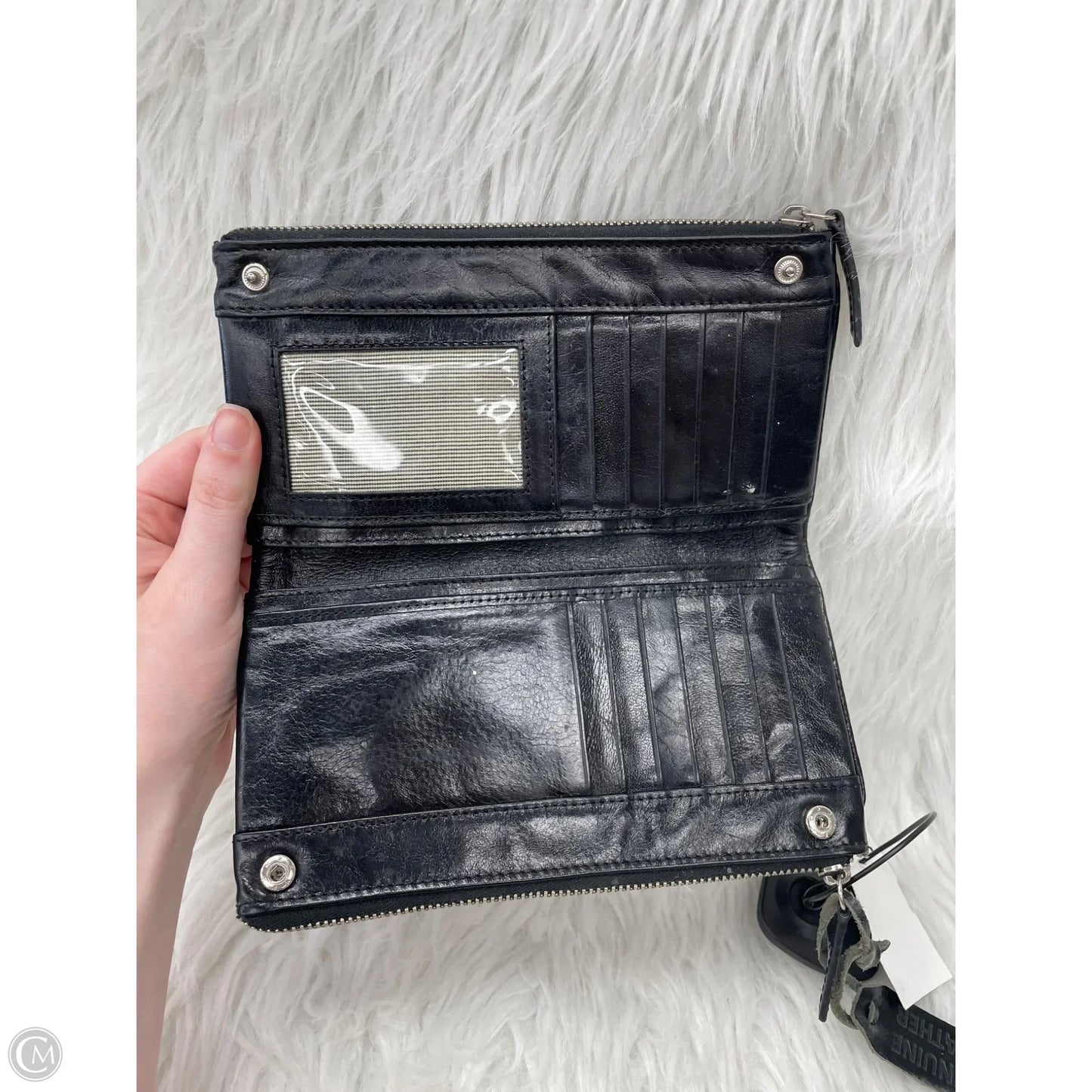 Wallet Leather By Cmc, Size: Medium