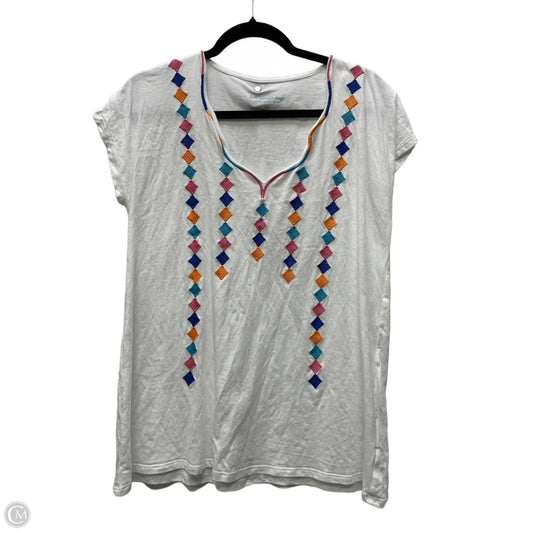 Top Short Sleeve By Soft Surroundings In White, Size: S