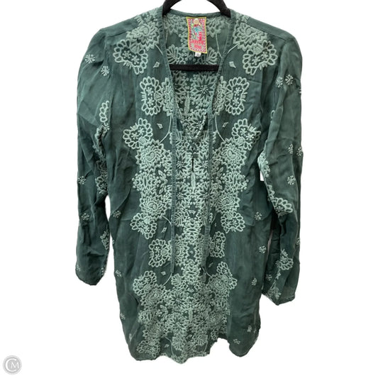 Tunic Long Sleeve By Johnny Was In Green, Size: S