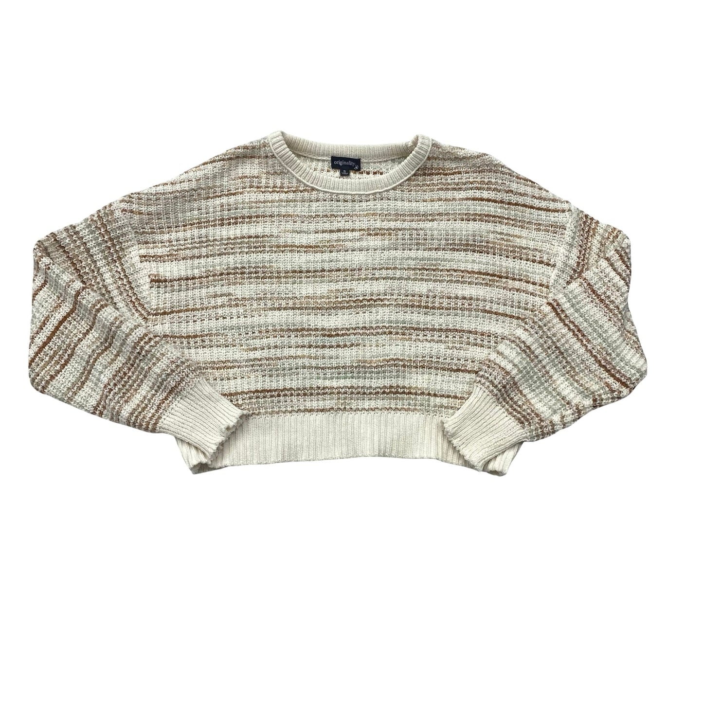 Sweater By Originality In Brown & Cream, Size:S