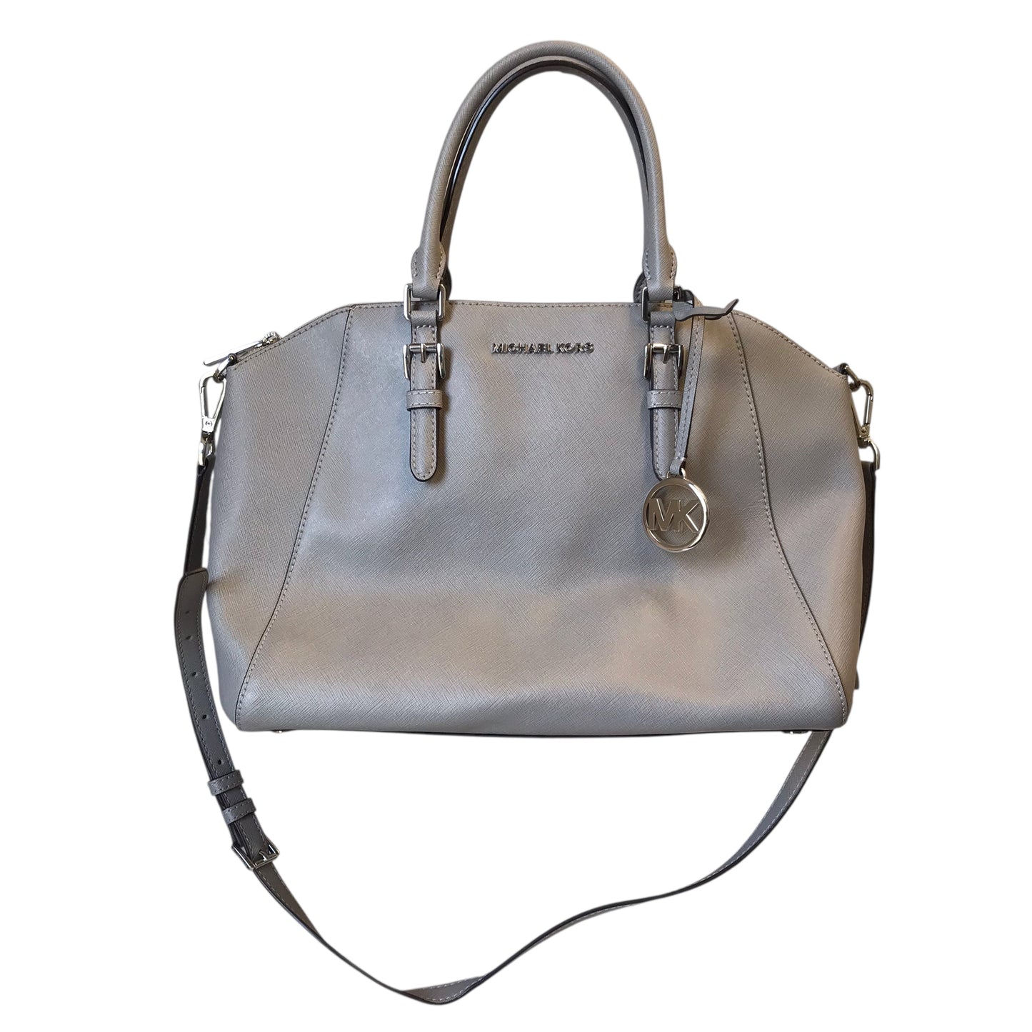 Handbag Designer By Michael Kors In Grey, Size:Large