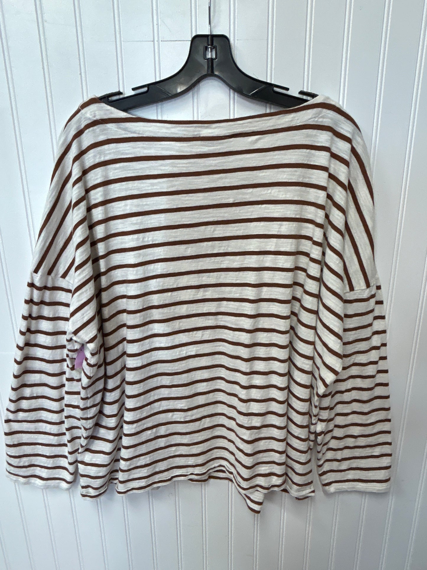 Top Ls By J. Jill In Cream & Tan, Size:2X
