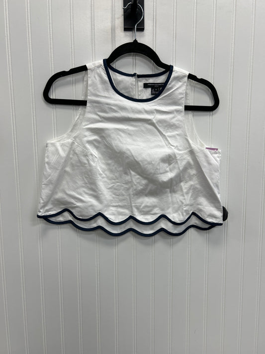 Top Sleeveless By French Connection In White, Size:Xs