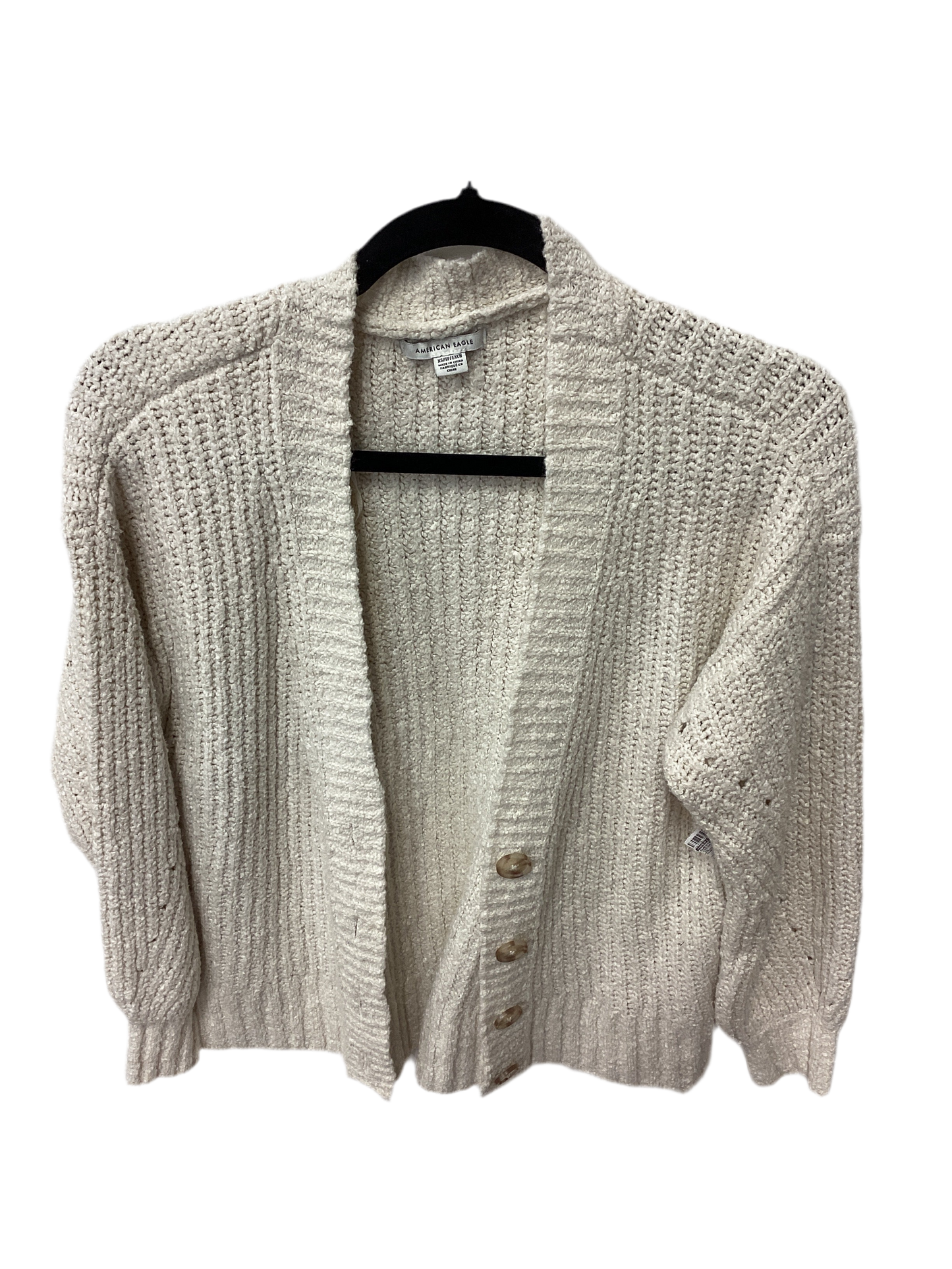 Sweater Cardigan By American Eagle In Cream, Size:Xs