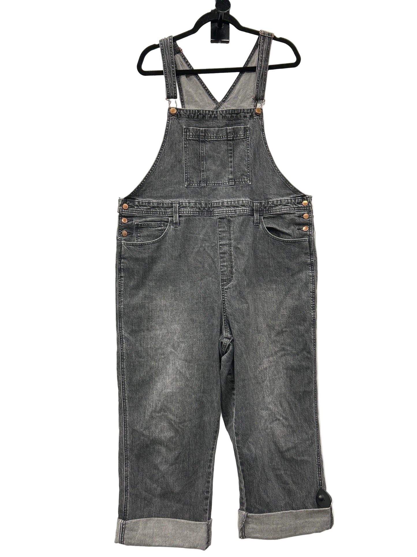 Overalls By Universal Thread In Black Denim, Size:18
