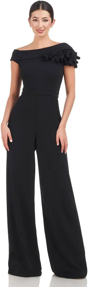 Jumpsuit By Js Collections In Black, Size: 10