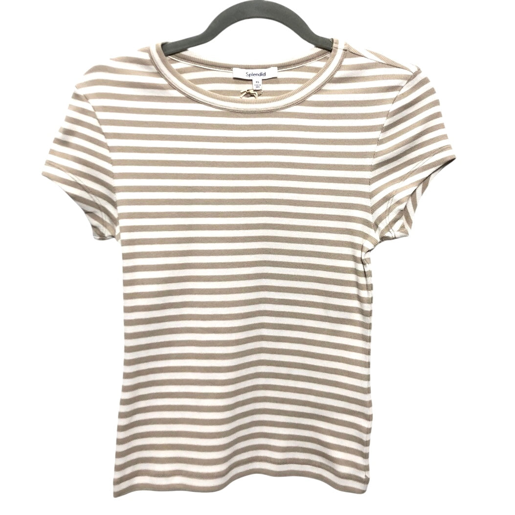 Top Ss By Splendid In Tan & White, Size:Xs