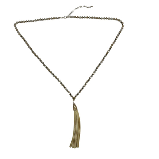 Necklace Lariat & Y-Drop By Clothes Mentor In Tan