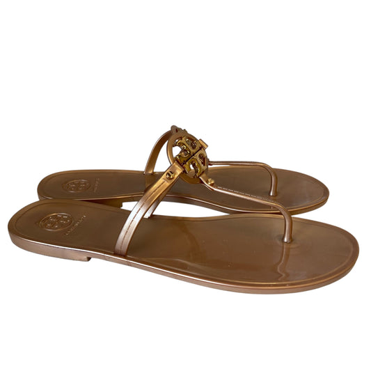 Sandals Designer By Tory Burch In Gold, Size:10
