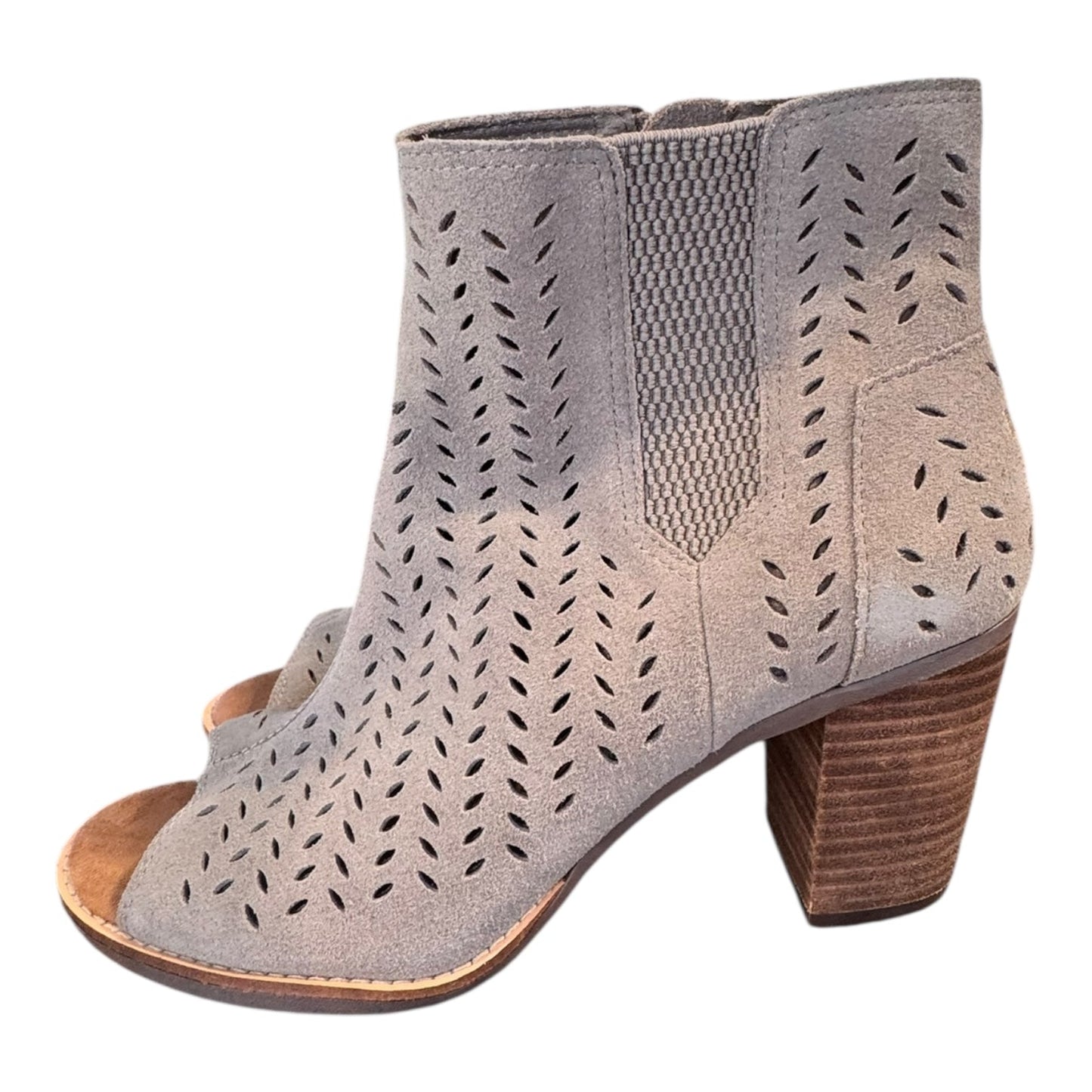 Sandals Heels Block By Toms In Beige, Size:8.5