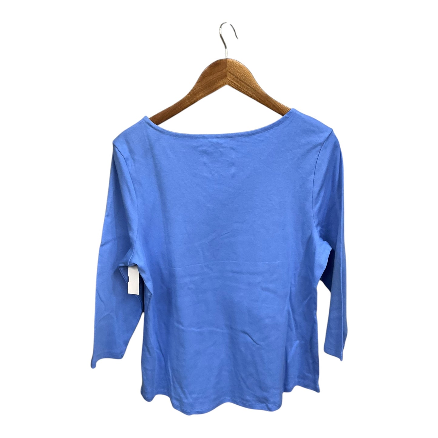 Top 3/4 Sleeve By Charter Club In Blue, Size:Xl