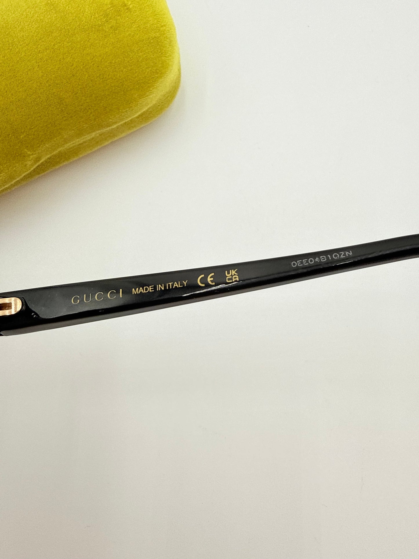 Sunglasses Luxury Designer By Gucci In Black, Size: