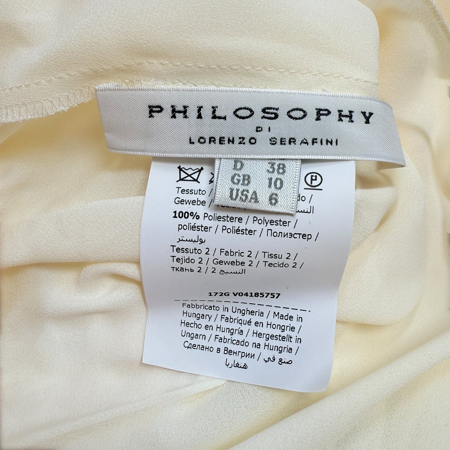 Broderie Anglaise Pleated Mini Dress By Alberta Ferretti X Philosophy di Lorenzo Serafini In Cream, Size: 6