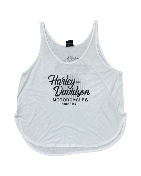 Top Sleeveless By Harley Davidson In White, Size:Xl