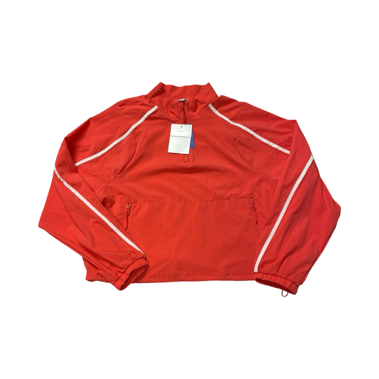 Athletic Top Ls Collar By Joy Lab In Red & White, Size:L