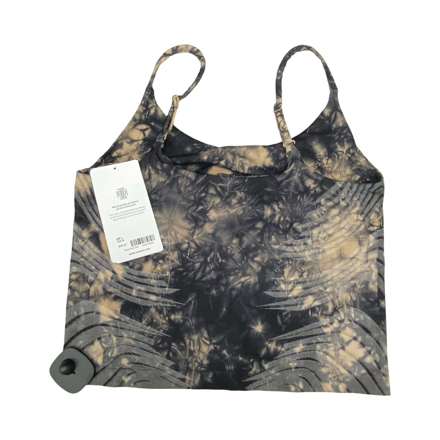 Athletic Tank Top By Athleta In Blue & Tan, Size:L