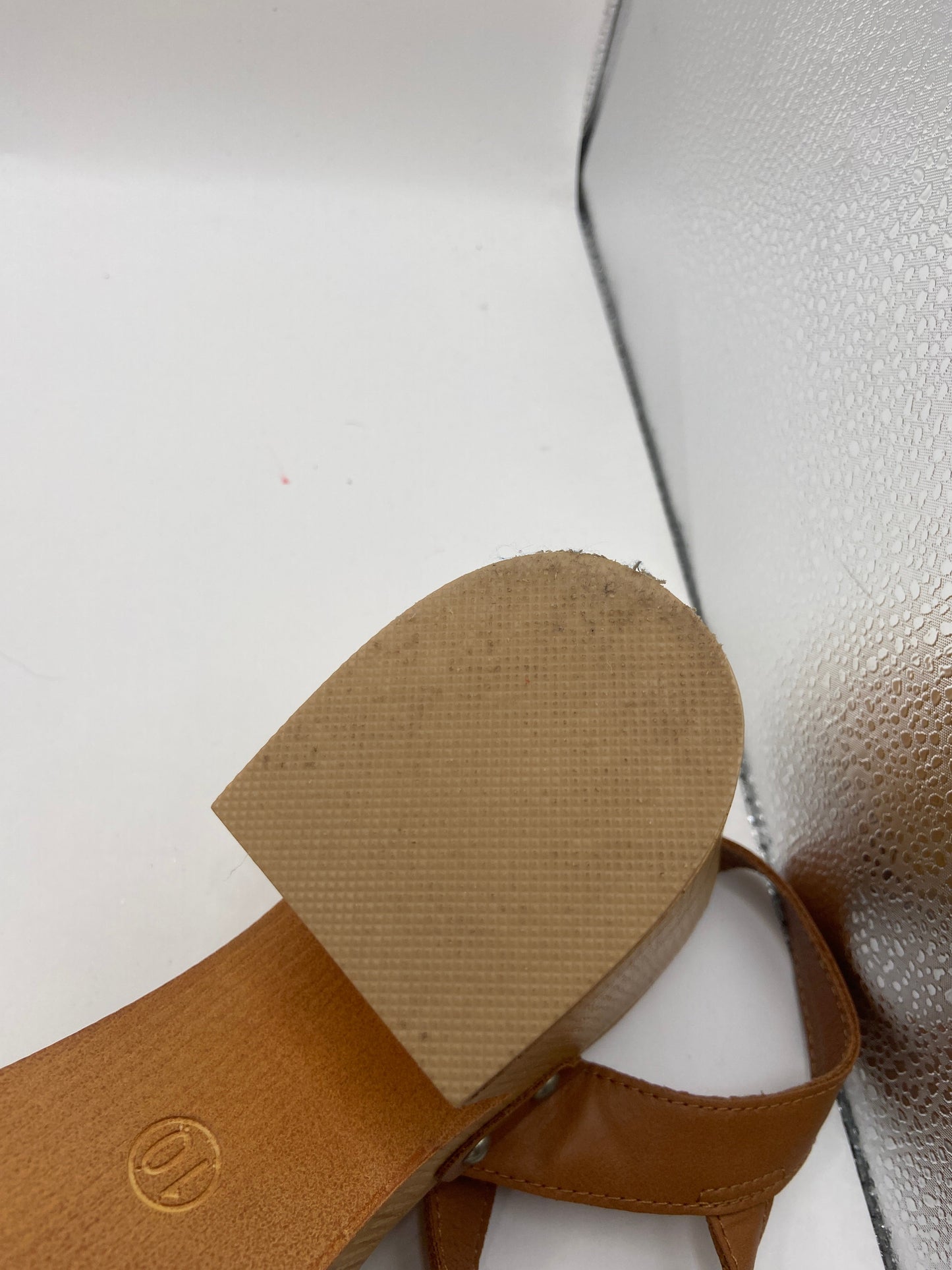 Sandals Heels Block By Universal Thread In Tan, Size: 10