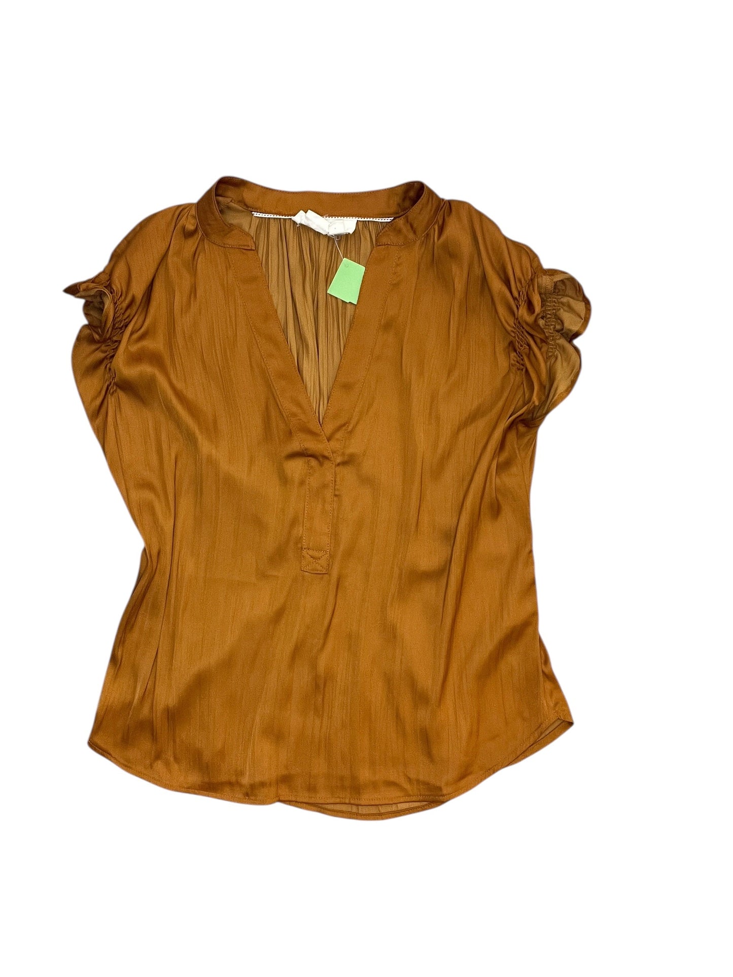 Blouse Sleeveless By Anthropologie In Orange, Size:Xs