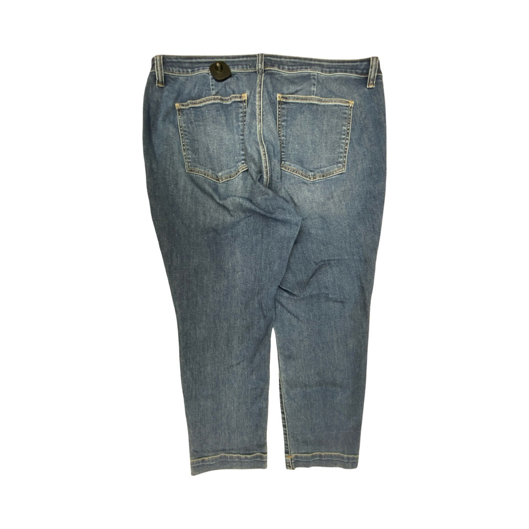 Jeans Straight By Kut In Blue Denim, Size:20