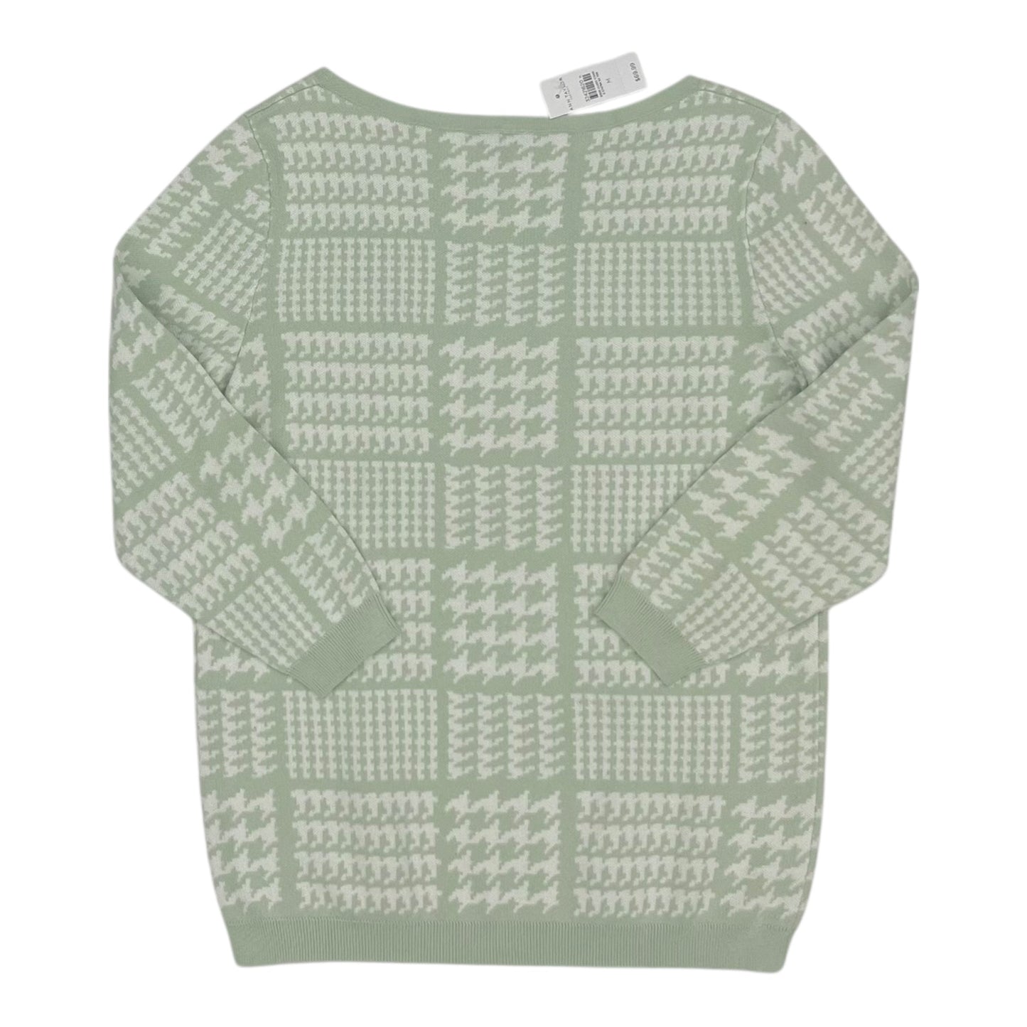 Sweater By Ann Taylor In Green & White, Size:M