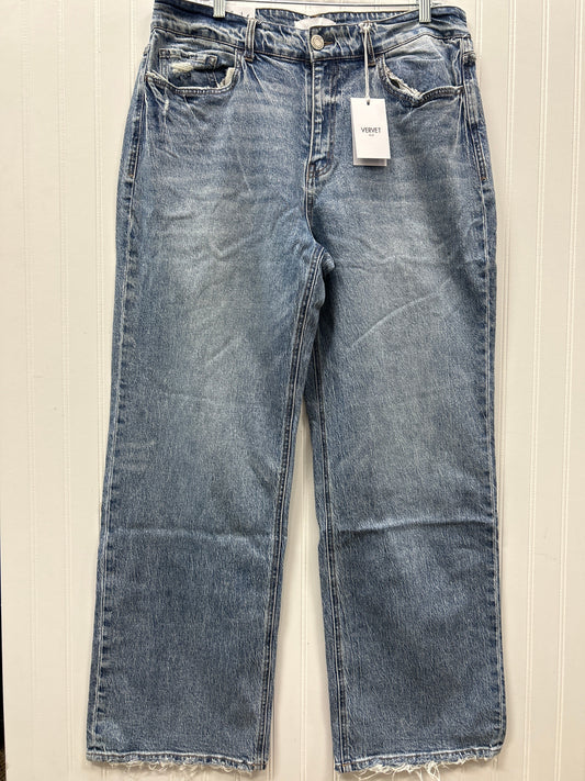 Jeans Wide Leg By Vervet In Blue Denim, Size:16