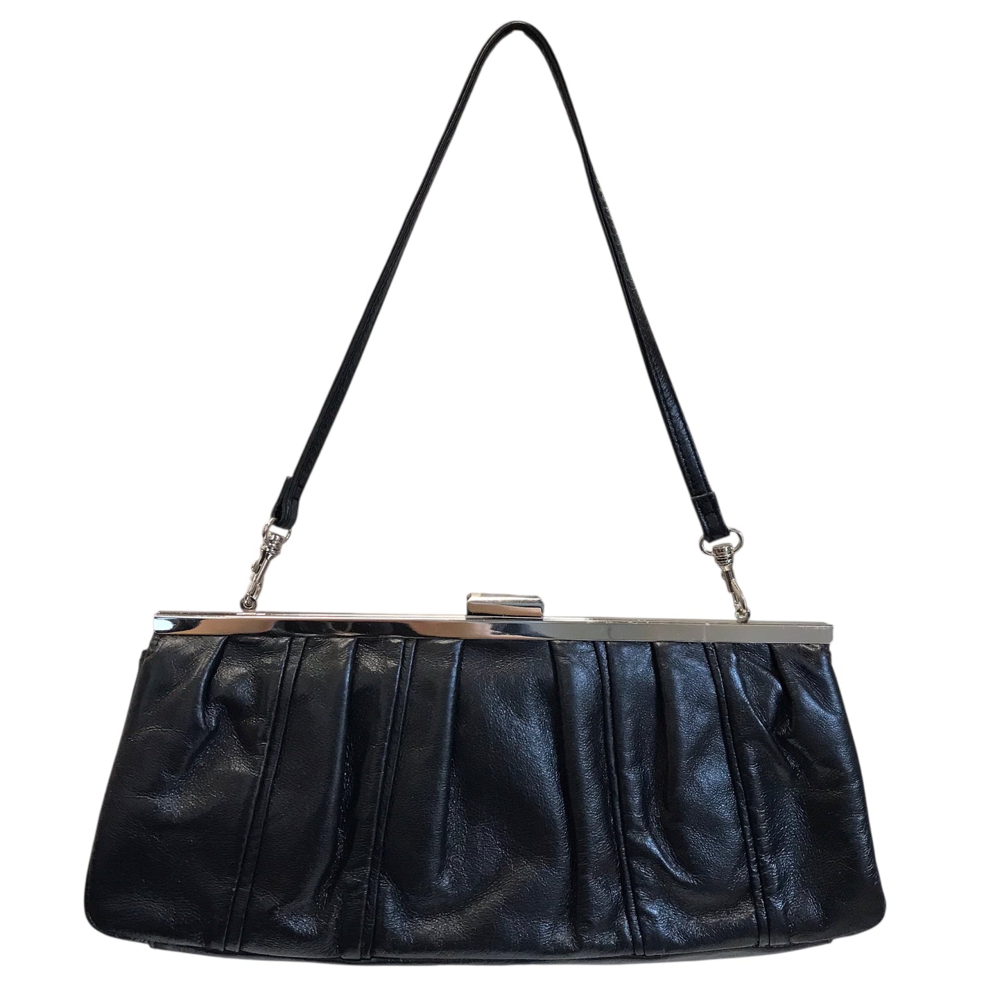 Handbag Leather By Wilsons Leather In Black, Size:Small