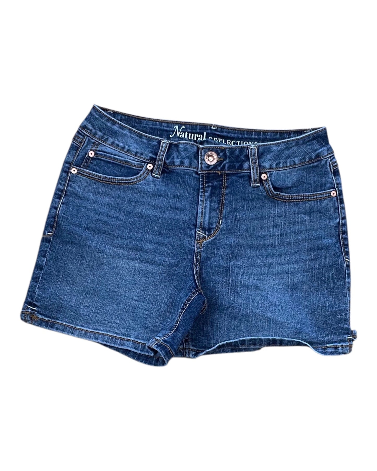 Shorts By Natural Reflections In Blue Denim, Size:6