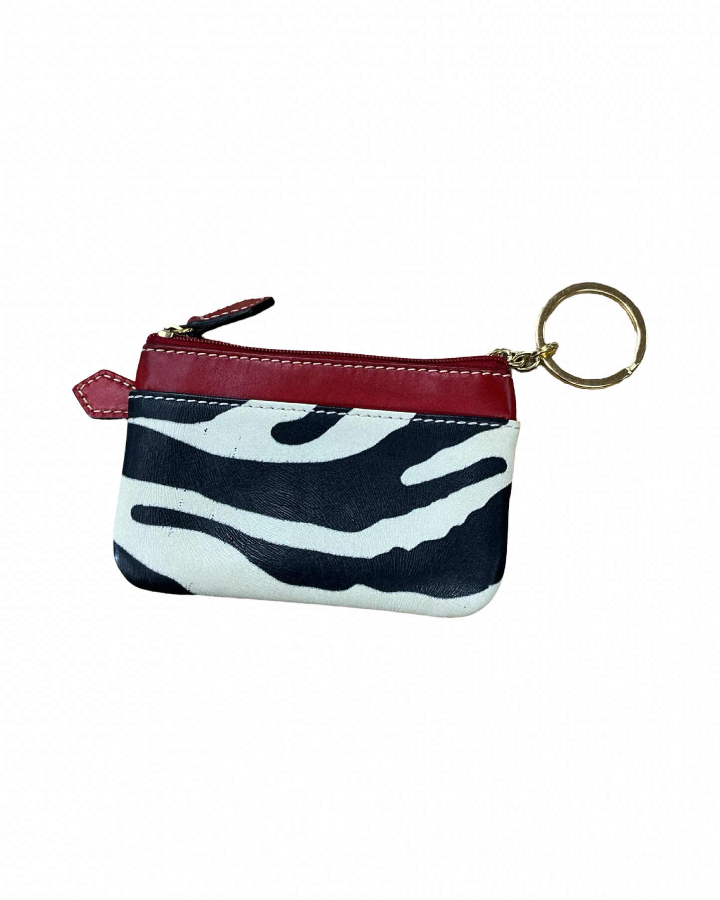 Coin Purse Designer By Dooney And Bourke In Black & Cream, Size:Small