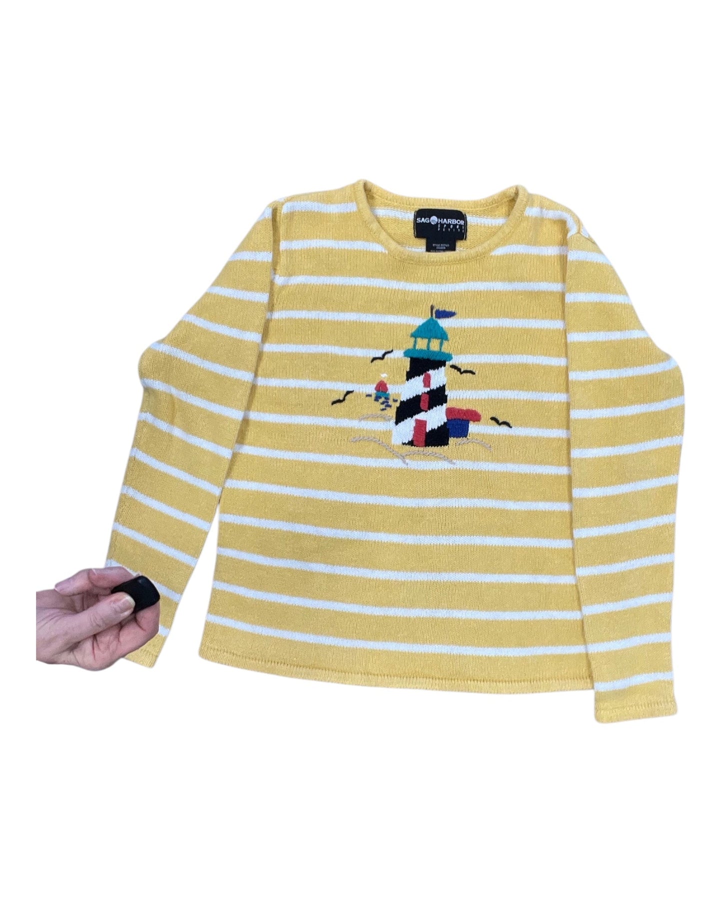 Sweater By Sag Harbor In Yellow, Size:Xsp